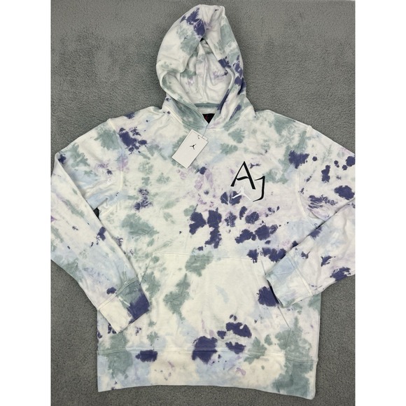 New Nike Air Jordan Sport DNA Tie Dye Pullover Hoodie Mens Size M DM1410-366